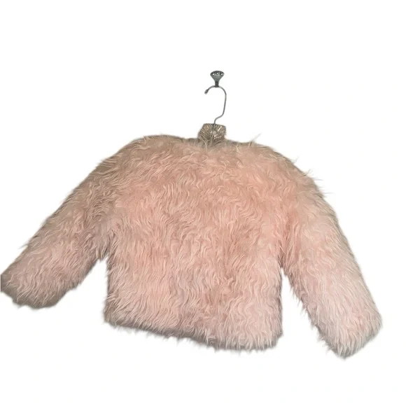NWOT Cat & Jack Furry Teddy Baby Pink Jacket SZ-6/6X